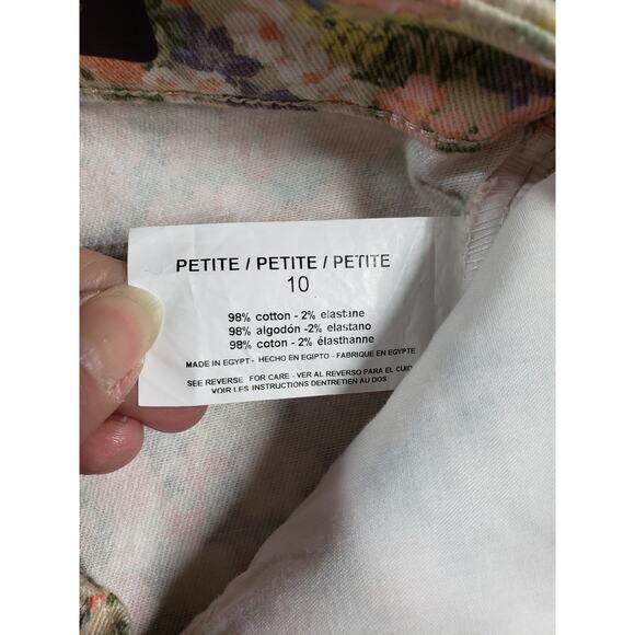 Gloria Vanderbilt Jeans Size 10 Petite Womens Pants Stretch Floral Capri NWT - Picture 6 of 15